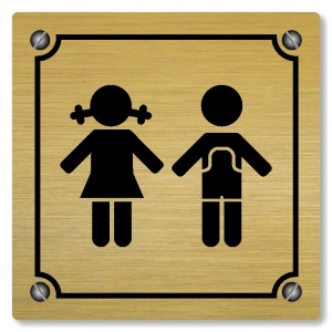 WC společné, 148x148mm, zlatá, Kansas